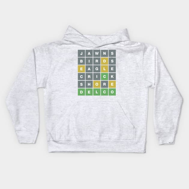 DELCO Wordle Guesses Kids Hoodie by 4check